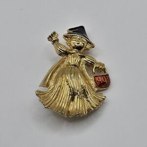 Avon Vintage Halloween Scarecrow Pin 1 3/4"